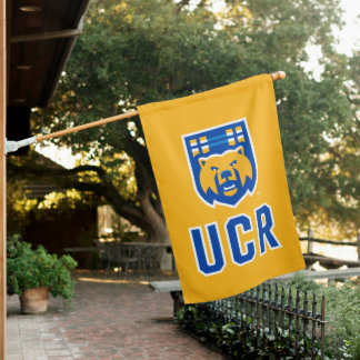 UCR Scotty Bear Mascot Shield House Flag