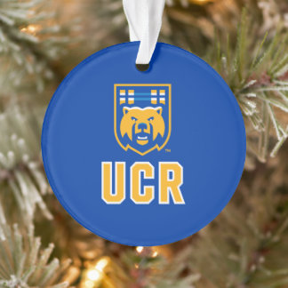UCR Scotty Bear Mascot Shield Ornament