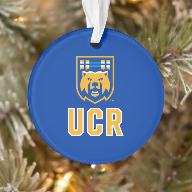 UCR Scotty Bear Mascot Shield Ornament (Tree)