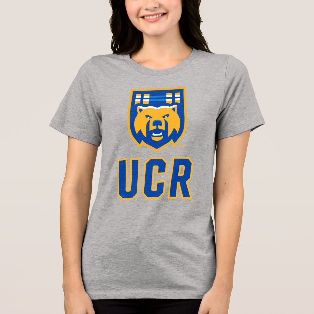 UCR Scotty Bear Mascot Shield Tri-Blend Shirt (Front)