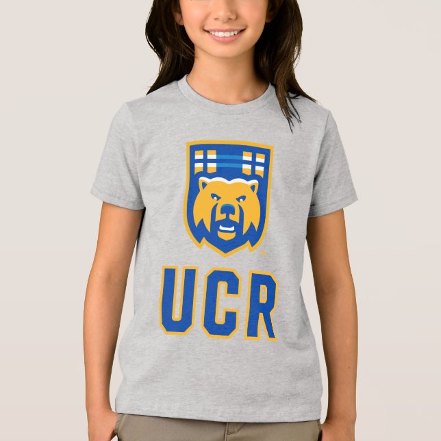 UCR Scotty Bear Mascot Shield Tri-Blend Shirt (Front)