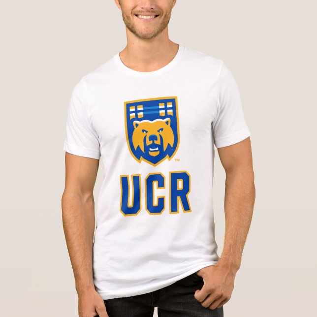 UCR Scotty Bear Mascot Shield Tri-Blend Shirt (Front)