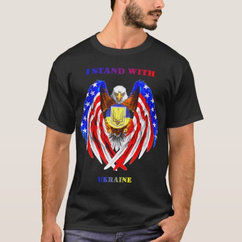 Ucrainian American Flag Ucrainian American FlagU T_Shirt