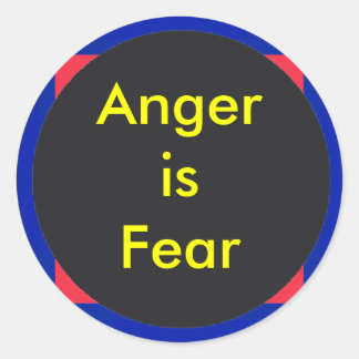 ! UCreate Anger is Fear Classic Round Sticker