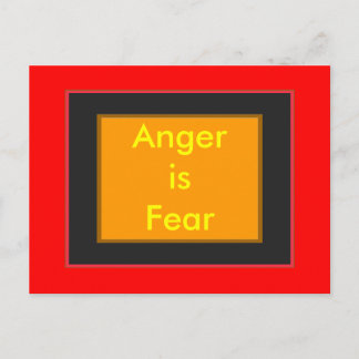!   UCreate Anger is Fear Postcard