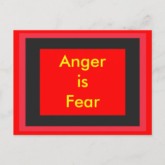 ! UCreate Anger is Fear Postcard