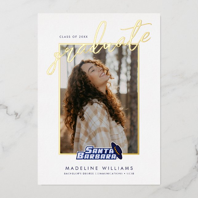 UCSB Graduation Foil Invitation (Front)