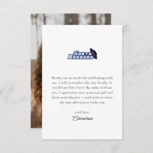 UCSB Graduation Thank You Card