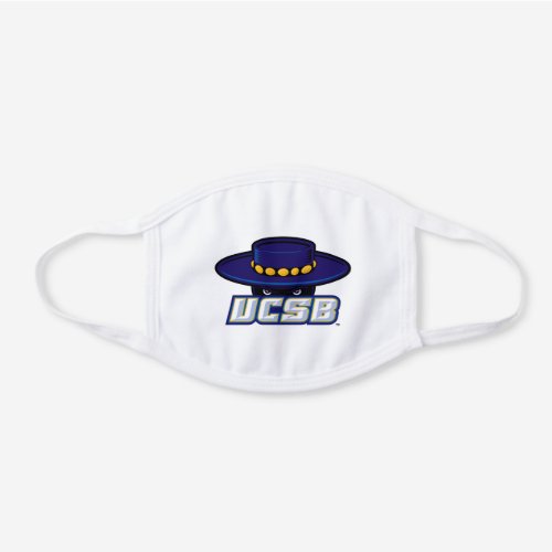 UCSB WHITE COTTON FACE MASK