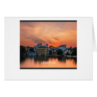 Udaipur sunset over Lake Pichola Cards