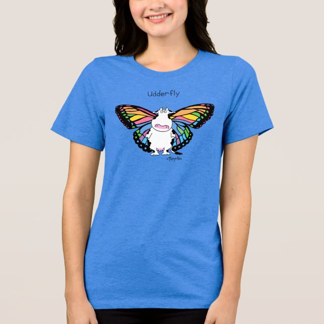 UDDERFLY by Sandra Boynton Tri-Blend Shirt (Front)