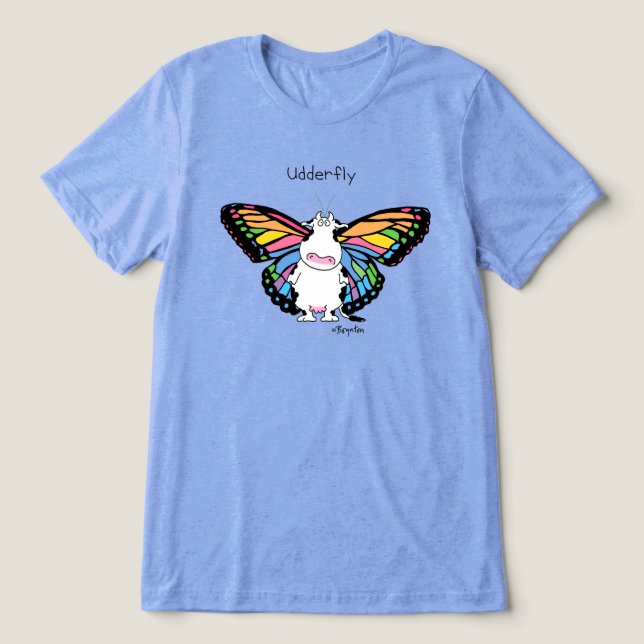 UDDERFLY by Sandra Boynton Tri-Blend Shirt (Design Front)