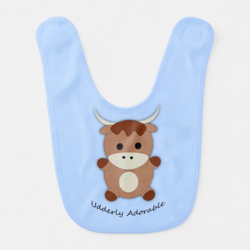 Udderly Adorable Cow Baby Bib