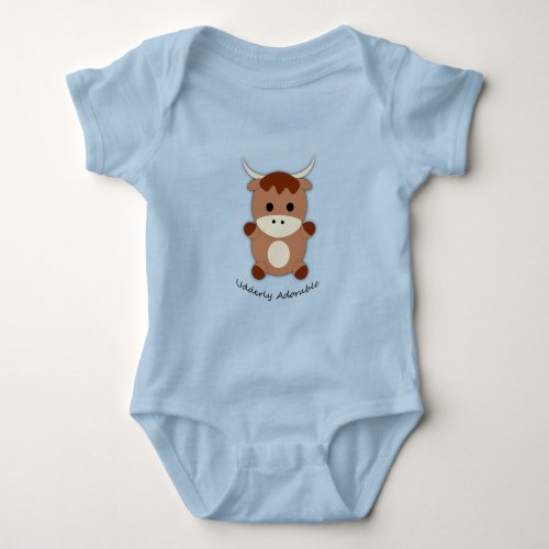 Udderly Adorable Cow Baby Bodysuit