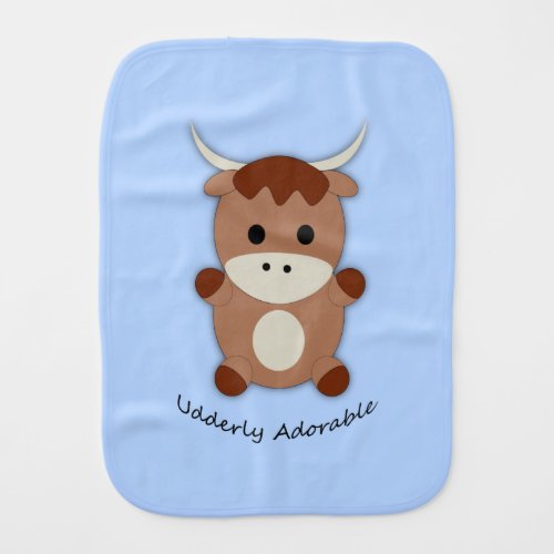 Udderly Adorable Cow Baby Burp Cloth