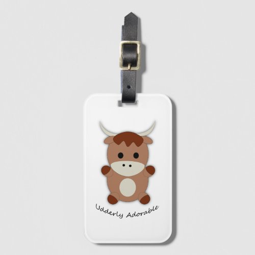 Udderly Adorable Cow Luggage Tag