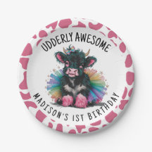 Udderly Awesome Tutu Highland Cow Print