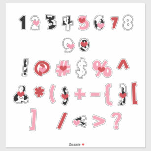 Udderly Love [numbers] Sticker