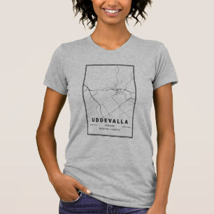 Uddevalla Sweden City Map Minimalist Art T-Shirt