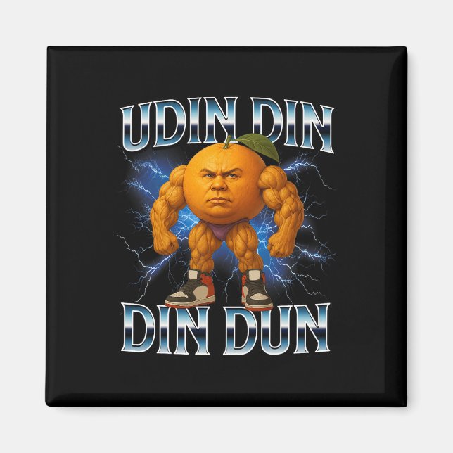 Udin Din Din Dun Funny Italian Brainrot Meme Bodyb Magnet (Front)