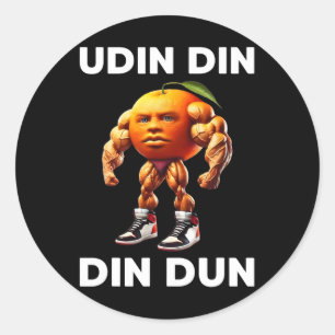 Udin Din Din Dun Italian Brainrot Meme Udindindind Classic Round Sticker
