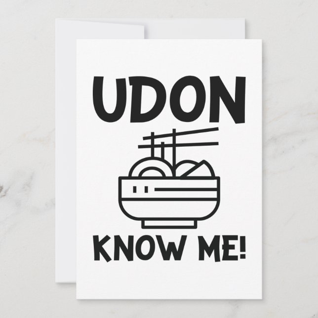 Udon Know Me Thank You Card (Front)