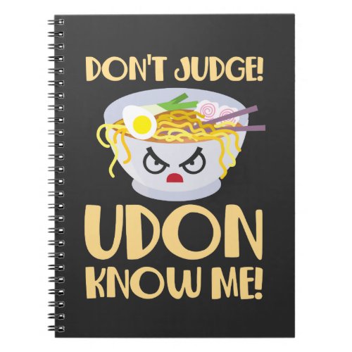 Udon Noodle Soup Pun Japanese Kitchen Food Notebook
