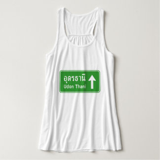 Udon Thani Ahead ⚠ Thai Highway Traffic Sign ⚠ Tank Top