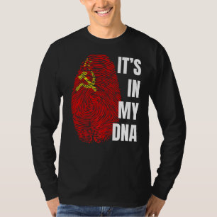 Udssr Flag Soviet Union Nostalgia Dna Fingerprint  T-Shirt
