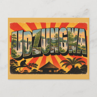 Udzungwa Waterfalls Rainforest Primates Vintage Postcard
