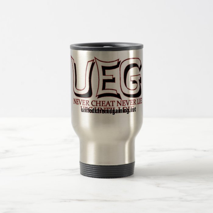 ueg never lie slogan travel mug