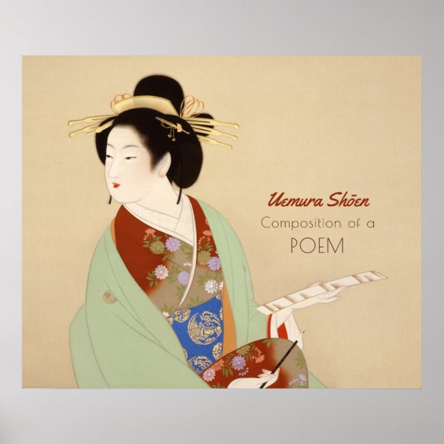 Uemura Shōen Composition of a poem Japanese CC0344 Poster