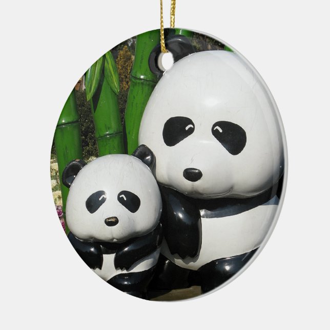 Ueno Zoo Panda Sign Ceramic Ornament (Left)