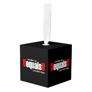 UEqualsU HIV Facts Not Fear Science Not Stigma Cube Ornament