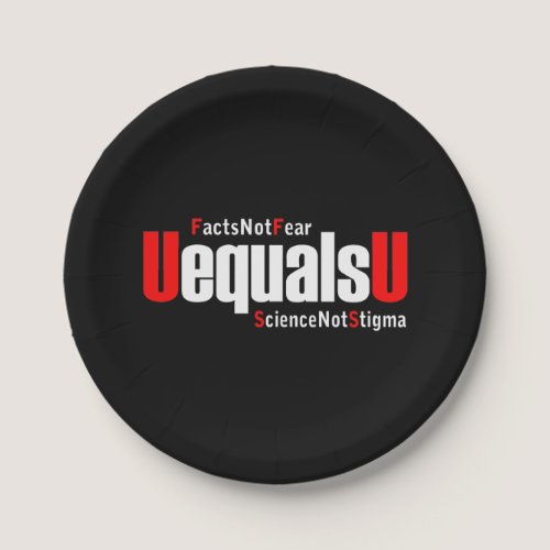 UEqualsU HIV Facts Not Fear Science Not Stigma Paper Plates