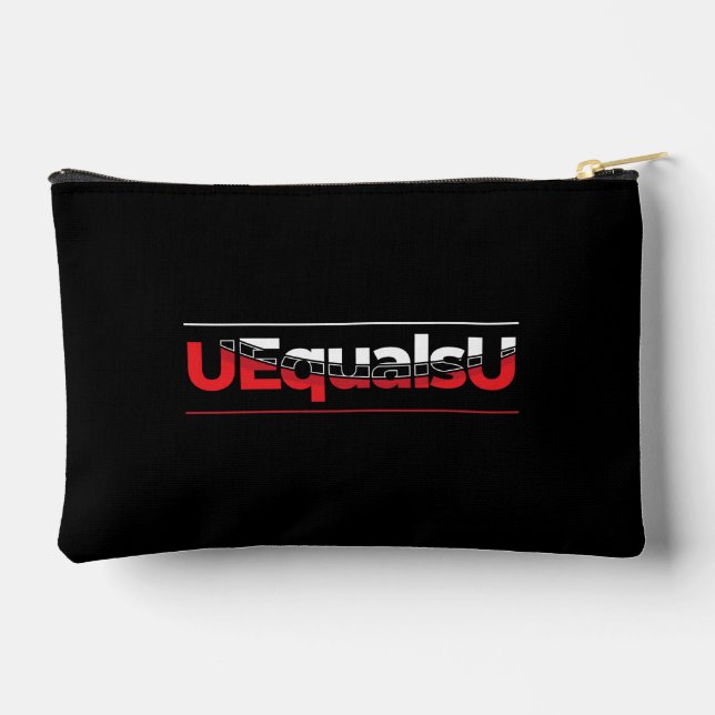 UEqualsU HIV Undetectable Typography Art Accessory Pouch (Back)