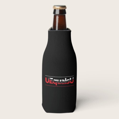 UEqualsU HIV Undetectable Typography Art Bottle Cooler