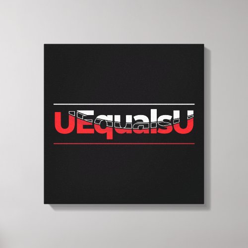 UEqualsU HIV Undetectable Typography Art Canvas Print