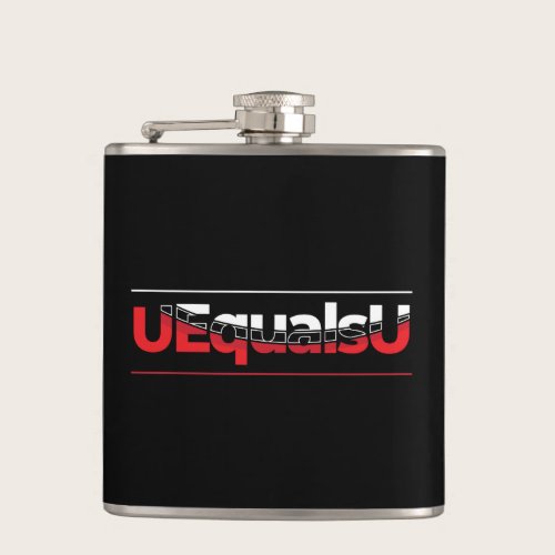 UEqualsU HIV Undetectable Typography Art Flask
