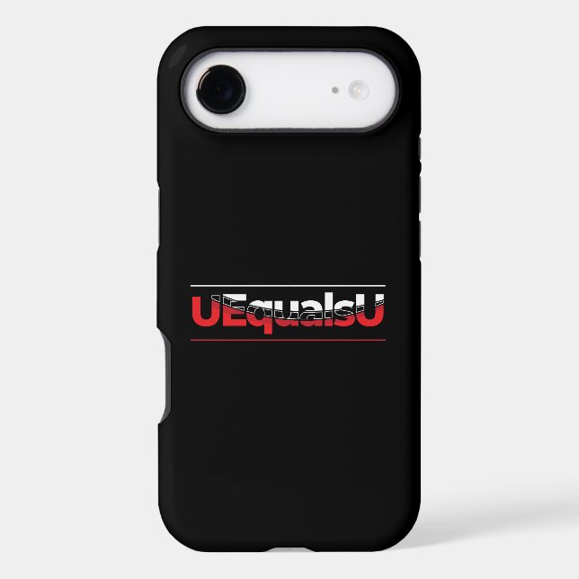 UEqualsU HIV Undetectable Typography Art iPhone Case (Back)