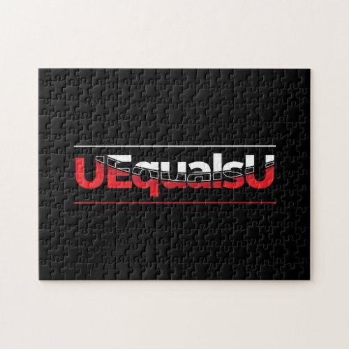 UEqualsU HIV Undetectable Typography Art Jigsaw Puzzle