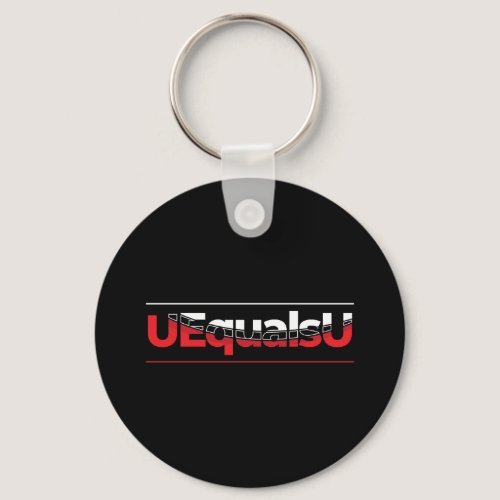UEqualsU HIV Undetectable Typography Art Keychain