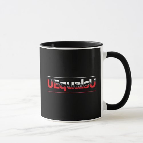 UEqualsU HIV Undetectable Typography Art Mug UEqualsU HIV Undetectable Typography Art Mug
