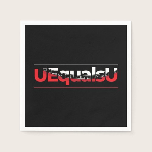 UEqualsU HIV Undetectable Typography Art Napkins
