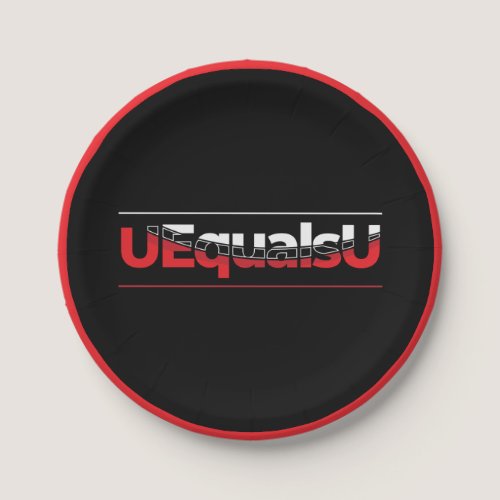 UEqualsU HIV Undetectable Typography Art Paper Plates