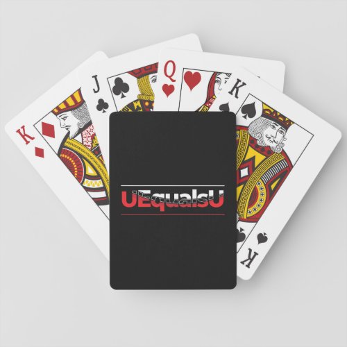 UEqualsU HIV Undetectable Typography Art Playing Cards