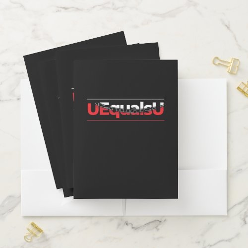 UEqualsU HIV Undetectable Typography Art Pocket Folder