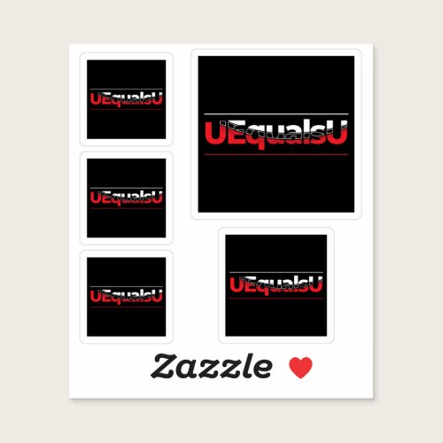 UEqualsU HIV Undetectable Typography Art Sticker