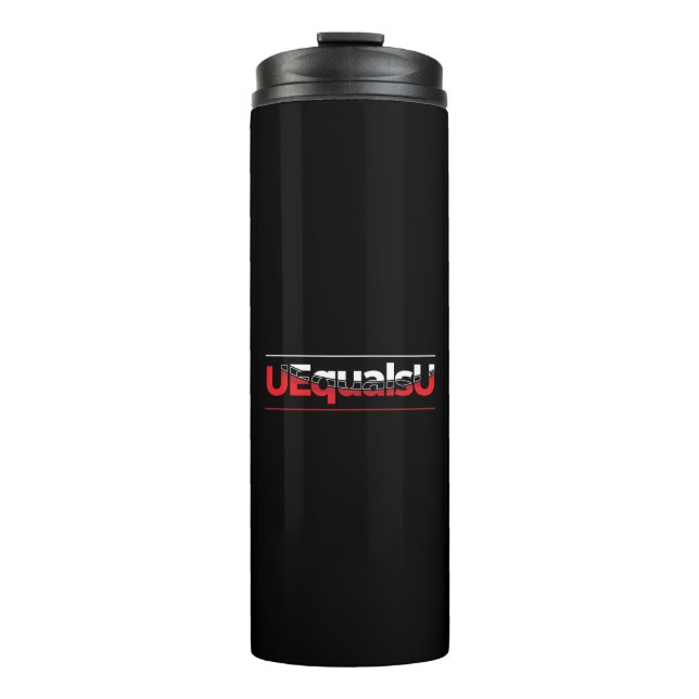 UEqualsU HIV Undetectable Typography Art Thermal Tumbler (Front)