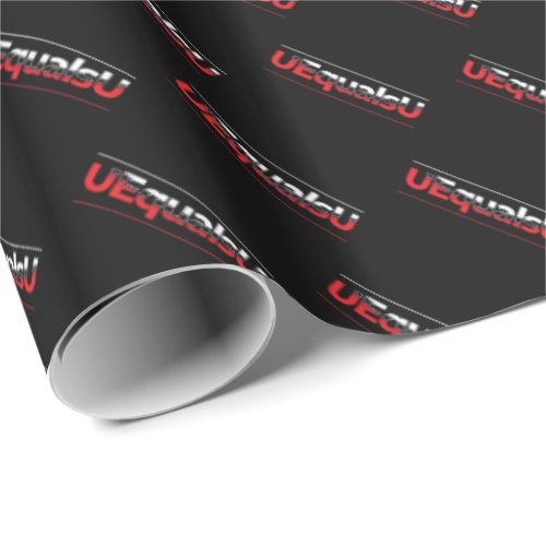 UEqualsU HIV Undetectable Typography Art Wrapping Paper